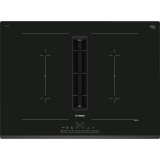 Plita incorporabila cu hota integrata Bosch PVQ731F15E, Inductie, 4 zone de gatit cu inductie/2 zone de gatit CombiInduction, Control DirectSelect, 70