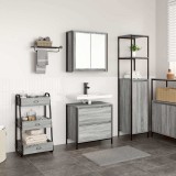 VidaXL Set mobilier de baie, 2 piese, gri sonoma, lemn prelucrat