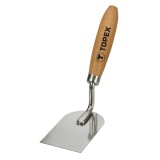 Mistrie de zidarie din inox 100 x 60 mm, cu maner din lemn Topex
