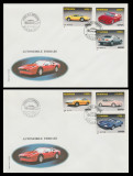 1999 Romania - 2 FDC Automobile Ferrari LP 1499, masini sportive de lux, Romania de la 1950, Transporturi