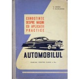 CUNOSTINTE DESPRE MASINI CU APLICATII PRACTICE AUTOMOBILUL, MANUAL PENTRU CLASA A X-A-V. HUSEA, T. PAVELESC-265626