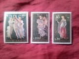 Serie San Marino 1972 , Pictura Botticeli, 3 valori