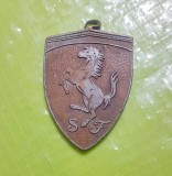 4853-Medalia SF Ferrari metal bronzuit. Marimi 4/3 cm.
