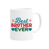 Cana alba personalizata Best Brother Ever hearts, INOVATIX&reg;. 330ml