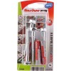 Diblu universal, din nylon, 10 x 50 mm, Fischer Duopower, cu surub, 7 x 69 mm, cu cap hexagonal, TX40, set 4 bucati