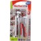 Diblu universal, din nylon, 10 x 50 mm, Fischer Duopower, cu surub, 7 x 69 mm, cu cap hexagonal, TX40, set 4 bucati