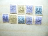 Lot timbre Salvador 1895 oliv- 1897 albastru si 1898 violet -Porto, Nestampilat