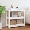 VidaXL Masă consolă, alb, 80x40x74 cm, lemn masiv de pin 821670