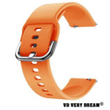 Curea silicon, compatibila Samsung Galaxy Watch 4 Classic, 42mm, telescoape Quick Release, Orange Fire, VD Very Dream