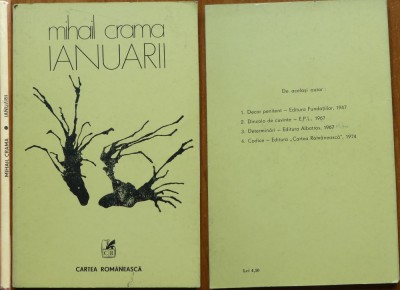 Mihail Crama, Ianuarii, 1976, editia 1 cu autograf foto