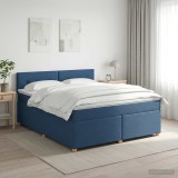Cumpara ieftin Pat boxspring cu saltea albastru 160 x 200 cm Tesatura
