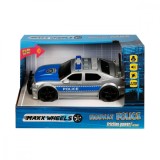 Masina de politie cu lumini si sunete Maxx Wheels, 1:20, Gri