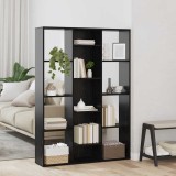 Separator de cameră cu raft Stejar negru 100 x 24 x 140 cm