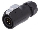 Conector Circular Mufă 20mm 7-Pin Aurit 12A Tată
