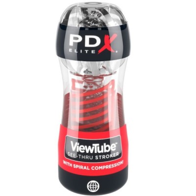 PDX ELITE - STROKER VIEWTUBE 2 SPIRAL COMPRESSION TRANSPARENT foto