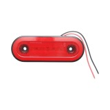 Lampa gabarit laterala ovala LED Neon rosie 12V-24V 115x44 mm