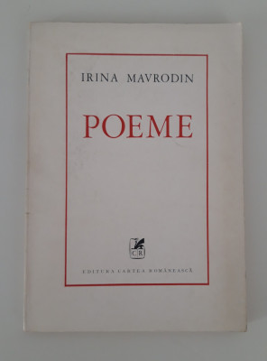 Irina Mavrodin Carte cu autograf Poeme foto