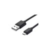Cablu Date Plat MicroUSB, Mufă Metalică, Negru - Transfer Rapid &amp; Durabil