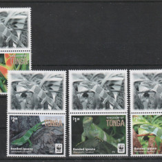 Tonga 2016-Fauna,WWF,Cameleoni,serie 4 val.cu vigneta,sus,poz.5,MNH,Mi,2098-2101