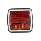 Stop Dreapta LED V1869 Semnalizare Dinamica 12/24V Universal Tractor Camion 110x102mm Omologat ECE