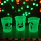 Set Pahare Plastic, Glow in the Dark, Cranii, 3 Bucăți