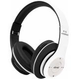 Casti wireless cu microfon si radio P15 alb Pangpai