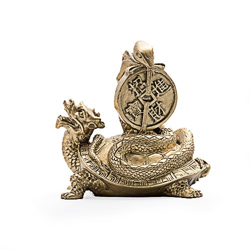 Testoasa Dragon cu Sarpe si Moneda