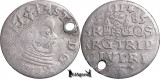 1585, 3 Grossus - Ștefan B&aacute;thory - Riga - Ducatul Livoniei - Regatul Poloniei, Europa, Argint