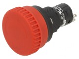 Comutator de siguranță 16mm 2 NC roșu