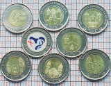 Set 8 monede Panama 8 X 1 Balboa 2019 Youth Day UNC - A029, America Centrala si de Sud