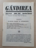 Gandirea 1992-revista legionara-prima aparitie a revistei,nr.1,aresnie boca