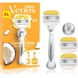 Gillette Venus PRO ComfortGlide Coconut epilator pentru femei cu suport pentru duș + lame de rezervă 5 buc