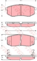 Set placute frana,frana disc MITSUBISHI PAJERO PININ (H6_W, H7_W) (1999 - 2007) TRW GDB3260