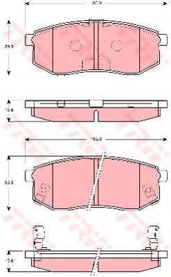 Set placute frana,frana disc MITSUBISHI PAJERO PININ (H6_W, H7_W) (1999 - 2007) TRW GDB3260 foto