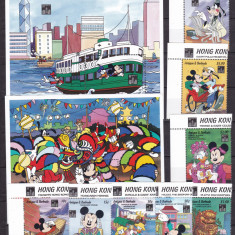 Antigua si Barbuda 1994 Disney Hong Kong MI 1924-1931 + 2 bl.282,283 MNH
