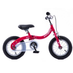Bicicleta pentru copii Pegas Soim 2 in 1, 2-5 ani, 12 inch, furca fixa, cadru otel, jante aluminiu, pedale detasabile, Roz foto