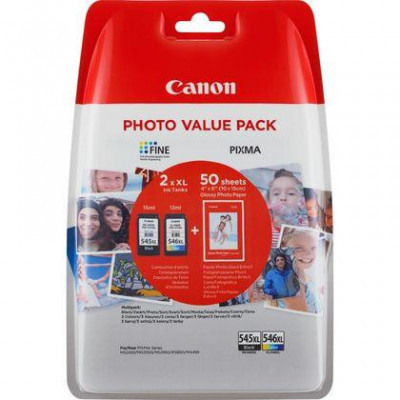 Combo-Pack Original Canon Black/COlor, PG-545XL/CL-546XL, pentru Pixma foto