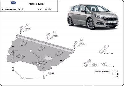 Scut motor metalic Ford S-Max 2015-prezent foto