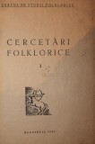 CERCETARI FOLKLORICE