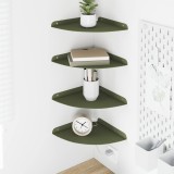 vidaXL Raft suspendat cu raft 4 pcs Verde măsliniu 24 x 24 x 2 cm 8004107