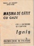 Instructiuni de folosire aragaz Ignis 204_pliant_1972