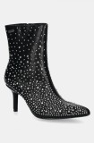 Pepe Jeans botine PRISTINA SHINY femei, culoarea negru, cu toc cui, PLS50570
