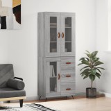 vidaXL Dulap &icirc;nalt, gri sonoma, 69,5x34x180 cm, lemn compozit