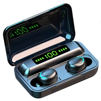 Casti F9 Smart Techstar&amp;reg;, Wireless, Bluetooth V5.0, SplashResistent, Touch, iOS, 1200mAh, Android, Negru foto
