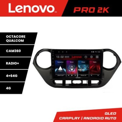 Navigatie Hyundai I10 2013-2019 Lenovo Kit-HY38 8 core QLED 2K 4+64 360 Android Waze USB Navigatie Internet Youtube Radio CarStore Technology foto