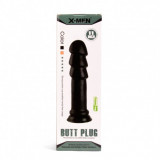 Dildo Anal Negru X-MEN BIG2 cu Ventuza, 28 cm x 7 cm, PVC Realist