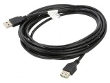 Cablu USB 2.0 A-A 5m negru cu mufe aurite