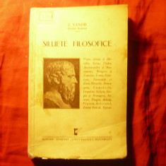 Z.Sandu (N.Regman) - Siluete Filozofice - Ed.Ziar Universul 1933 , 180 pag