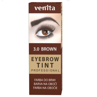 Vopsea de sprancene Professional, Pulbere Henna, Maro Inchis, 3.0, Venita, 5gr + 5grl foto