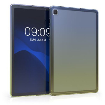 Husa pentru tableta Samsung Galaxy Tab S6 Lite (2022), Kwmobile, Albastru/Galben, Silicon, 52242.04 foto